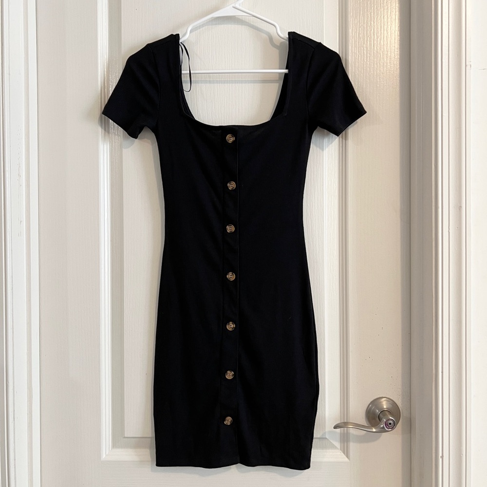 HM black fitted dress brand new